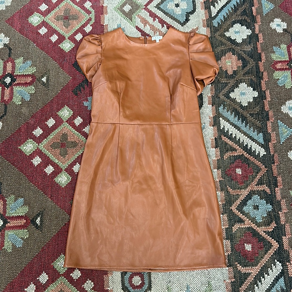 NWOT faux leather dress